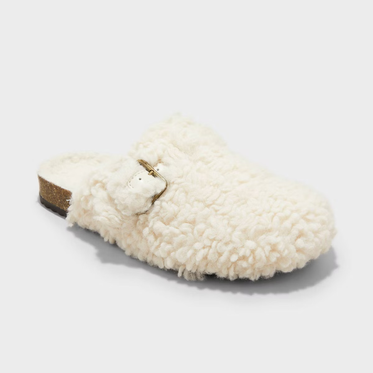 Girls' Faux-Shearling Loafer Slippers - Cat & Jack™ Ivory | Target