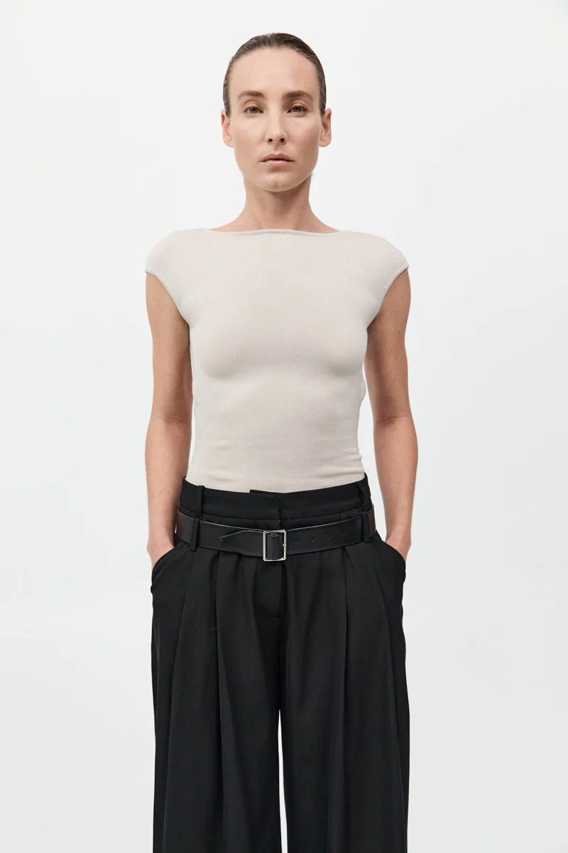 Sculpted Ballet Knit Top - Creme | St. Agni (US, UK, EU)