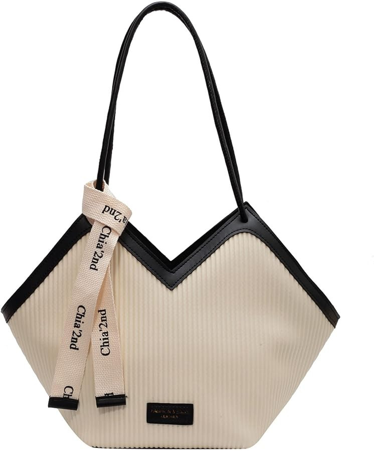 Love Heart Shape PU Artificial Leather Tote Bag for Women's Fashion Shoulder Bag and Satchel | Amazon (US)