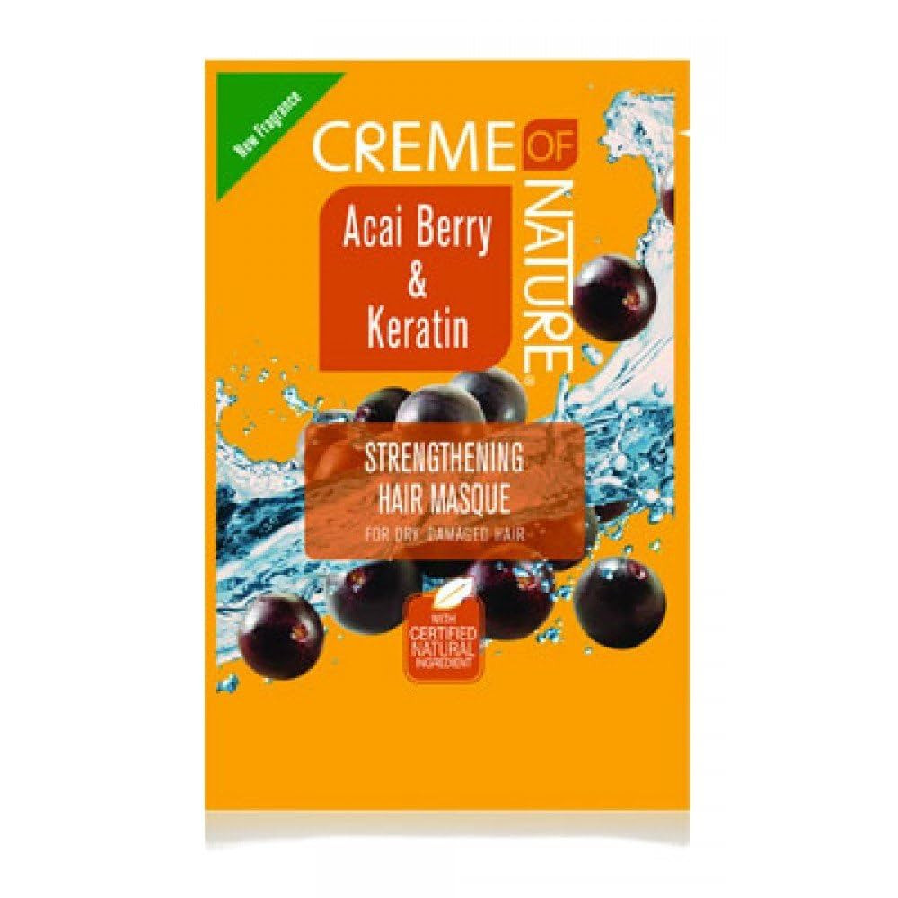 Creme of Nature Acai Berry Keratin Strengthening Hair Masque Mask Conditioners, 1.75 Ounce | Amazon (US)