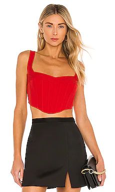 Bardot Mini Corset Bustier in Fire Red from Revolve.com | Revolve Clothing (Global)