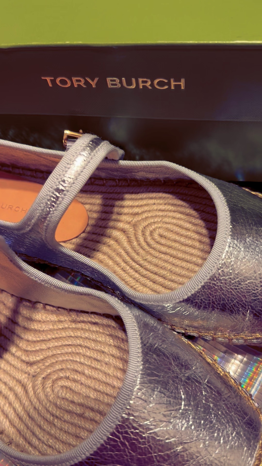 Tory Burch 
The Tory Burch® Mary Jane Espadrille shoes are designed with a Mary Jane buckle strap that offers superior comfort and support. These lightweight flat shoes feature metallic leather upper with metallic topstitch detailing for a stylish appeal

#LTKGiftGuide #LTKHoliday #LTKWorkwear