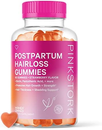Pink Stork Postpartum Hair Loss Gummies: Hair Skin and Nails Vitamins, Postnatal Vitamins, Biotin fo | Amazon (US)