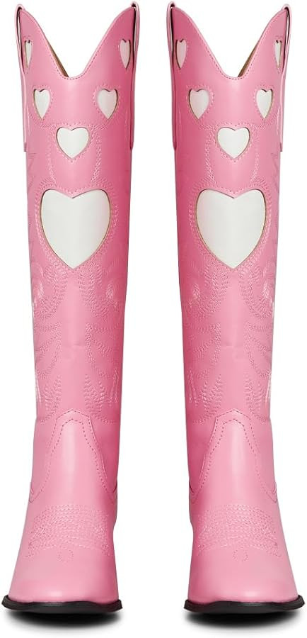 AOSPHIRAYLIAN Cowgirl Boots For Women Cute Heart Shape Cowboy Boots Fashion Womens Western Boots ... | Amazon (US)