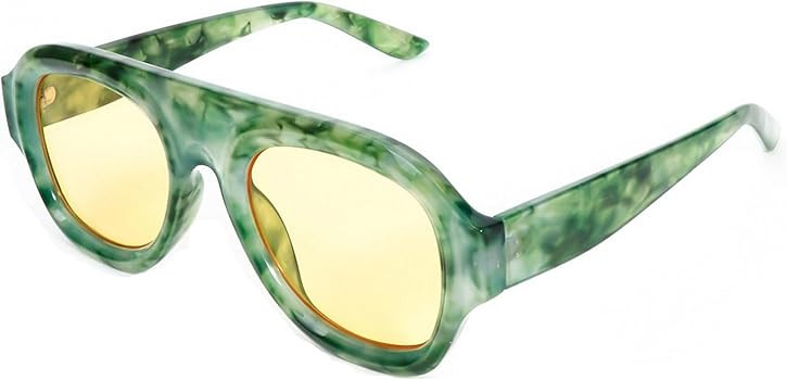 Retro Square Sunglasses for Women Fashion Gradient Shades UV400 Trending Men Pilot Sun Glasses | Amazon (US)