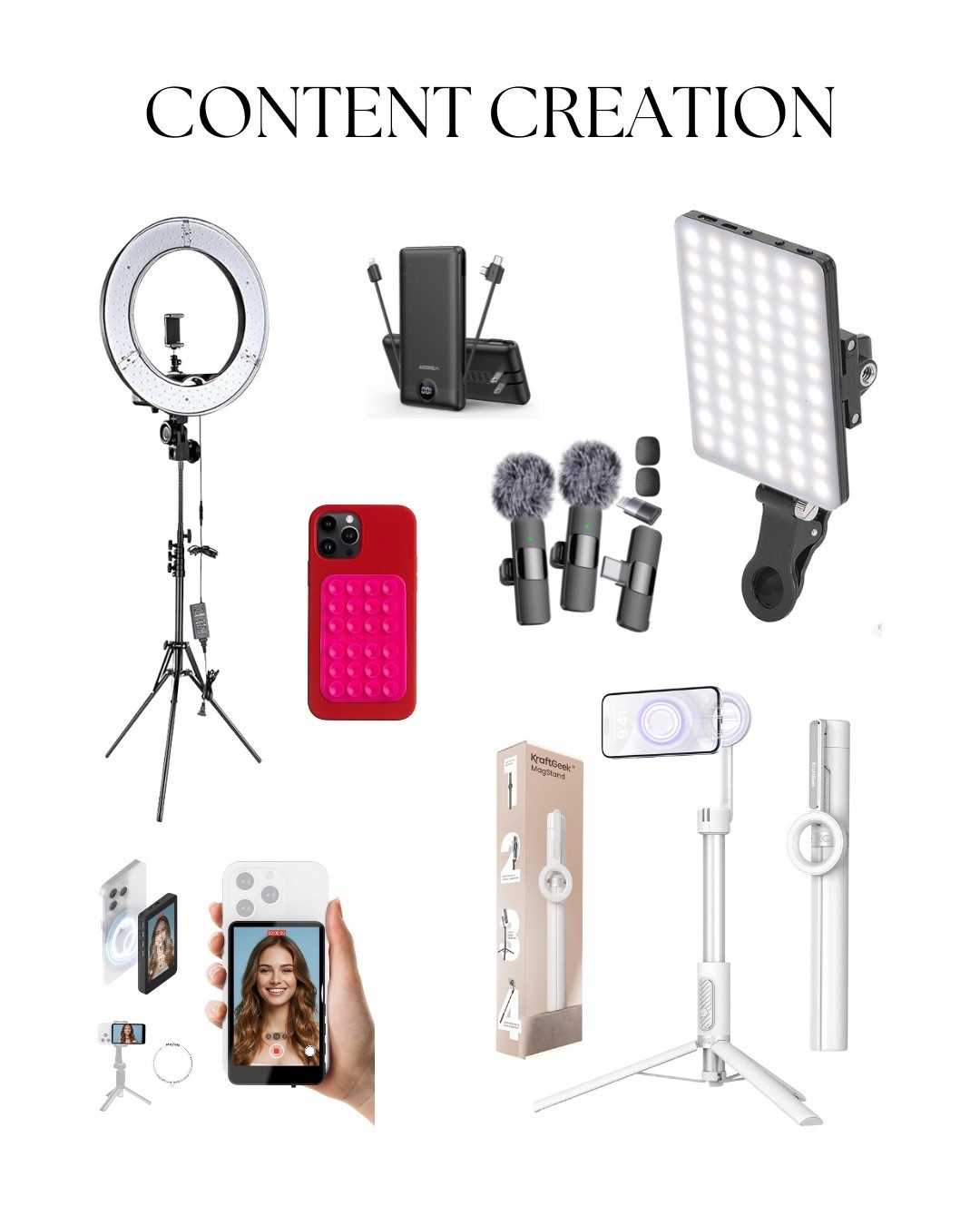 Must have content creation essentials if you’re beginning your content journey in 2026! 

#LTKSeasonal #LTKFindsUnder100