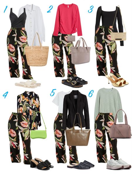 6 ways to wear one pair of floral print beach pants.

#LTKover40 #LTKtravel #LTKstyletip