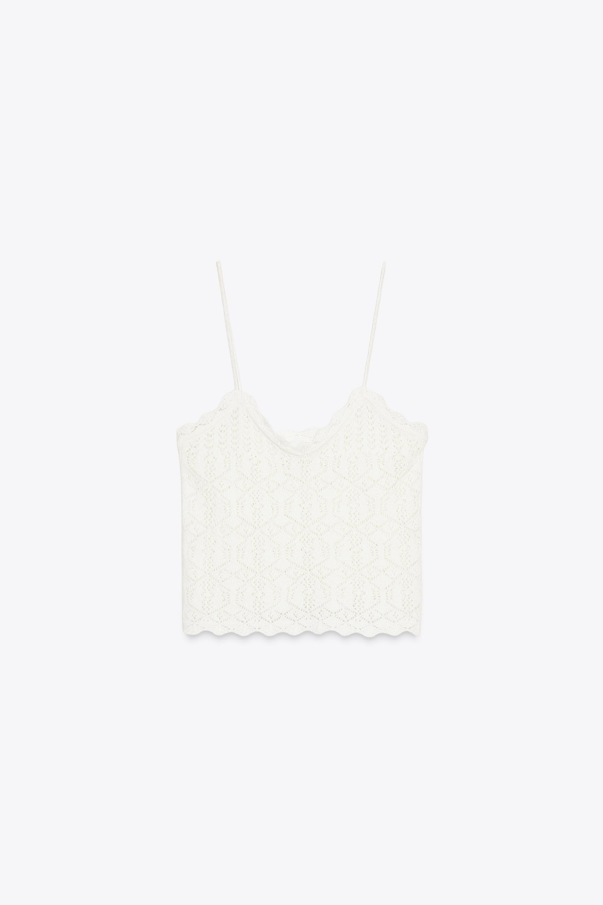 CUTWORK STRAPPY TOP | Zara UK