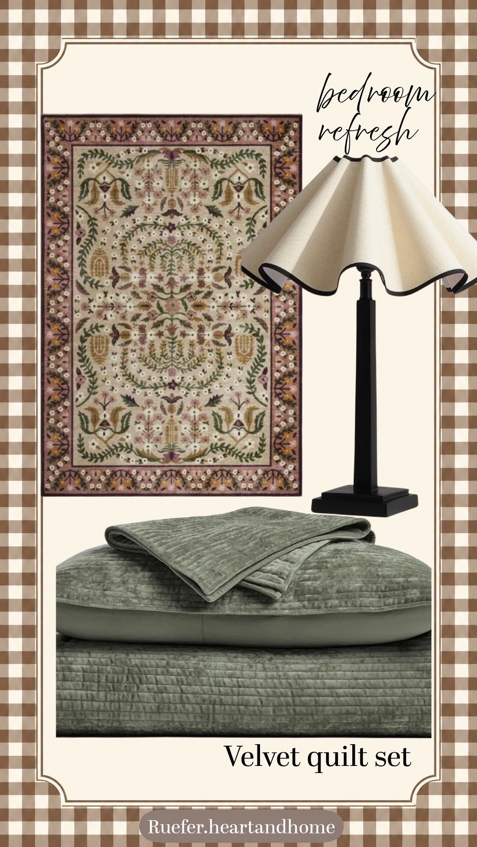 Velvet quilt set on sale now!!! Table lamp with fluted lampshade, rug

#LTKSeasonal #LTKHome #LTKSaleAlert
