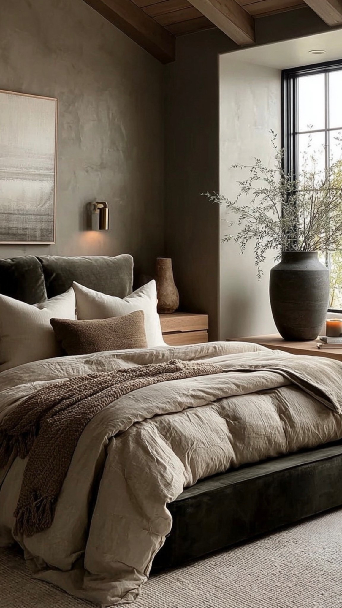 Earthy • Minimal • Modern 🌿🤎 all the warmth for this primary suite. 

#LTKHome #LTKSaleAlert