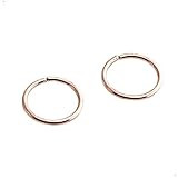 14K Rose Gold Filled Hoops 5.5mm or 0.21 Inch 22 Gauge Hugging Tiny Handmade Earrings Upper Ear Pier | Amazon (US)