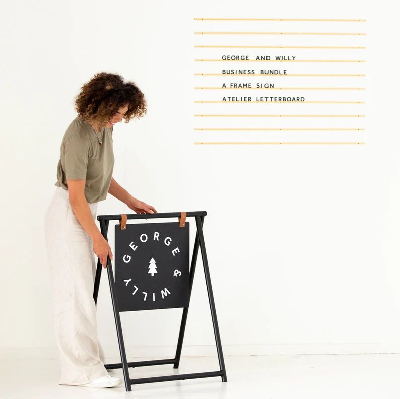 Buy 2 and SAVE!  A Frame Sandwich Board Sidewalk Sign & Atelier Letter Board - Business Bundle Si... | Etsy (US)
