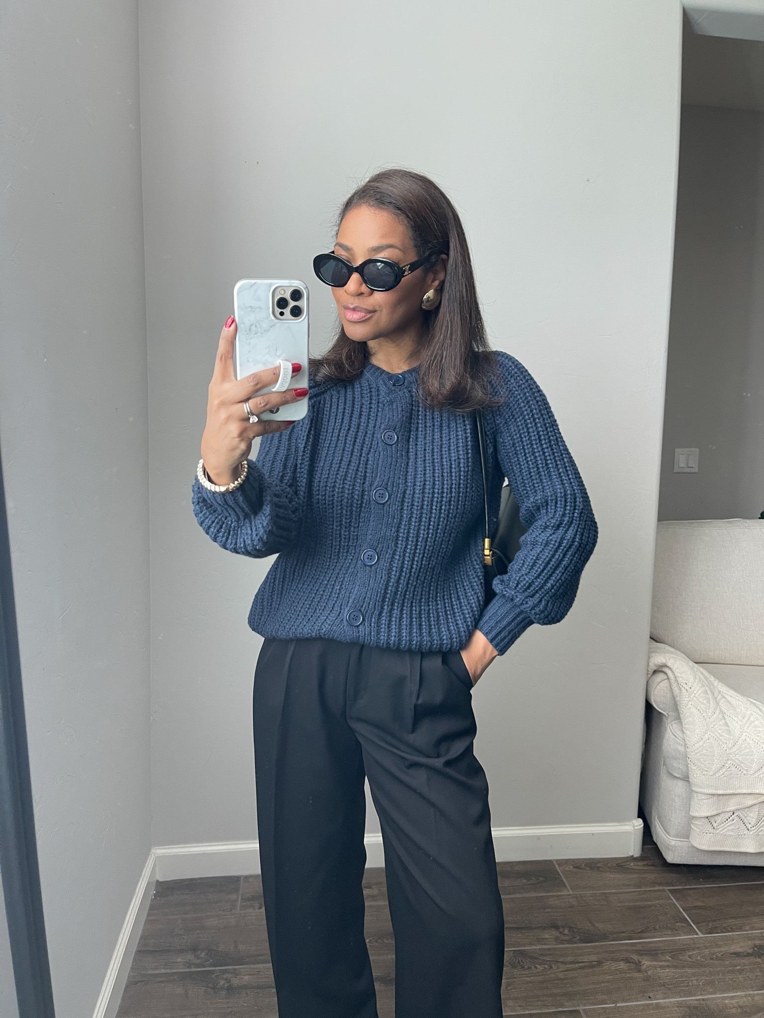 Medium in sweater. Pants are a size 4 



#LTKFindsUnder50 #LTKStyleTip #LTKFindsUnder100