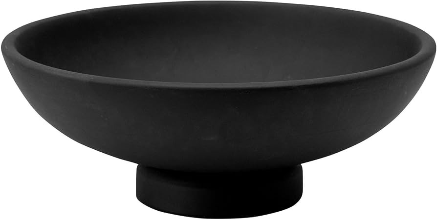 Bloomingville Mango Wood Footed Bowl, Black | Amazon (US)