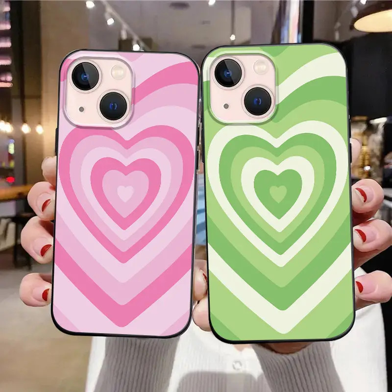 Overlapping Heart Graphic Phone Case Iphone 11 14 13 12 Pro - Temu | Temu Affiliate Program