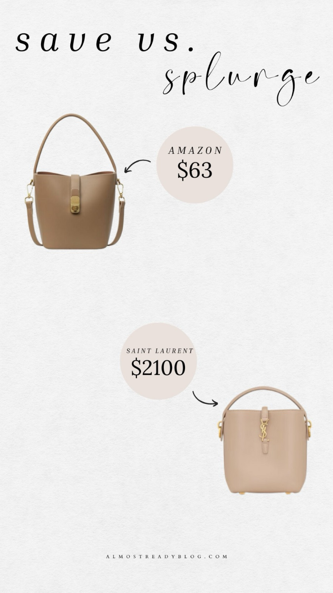 Amazon look for less, saint laurent bucket bag, mini bucket bag 

#LTKFindsUnder100