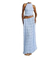2 Piece Maxi Skirt Sets for Women,Backless Lace Halter Crop Top and Long Skirt Sets, Sleeveless C... | Amazon (US)