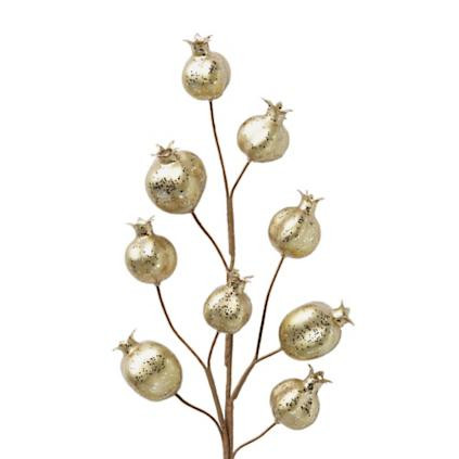 Metallic Pomegranate Stems, Set of Six | Frontgate
