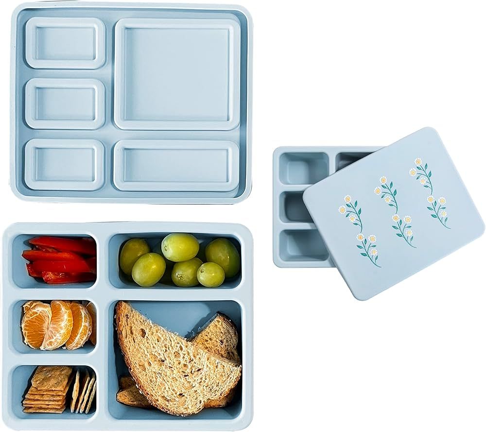 Austin Baby Co Leak-Proof Bento Lunch Box for Kids \u2013 Silicone Kids Lunch Container with 5 Le... | Amazon (US)