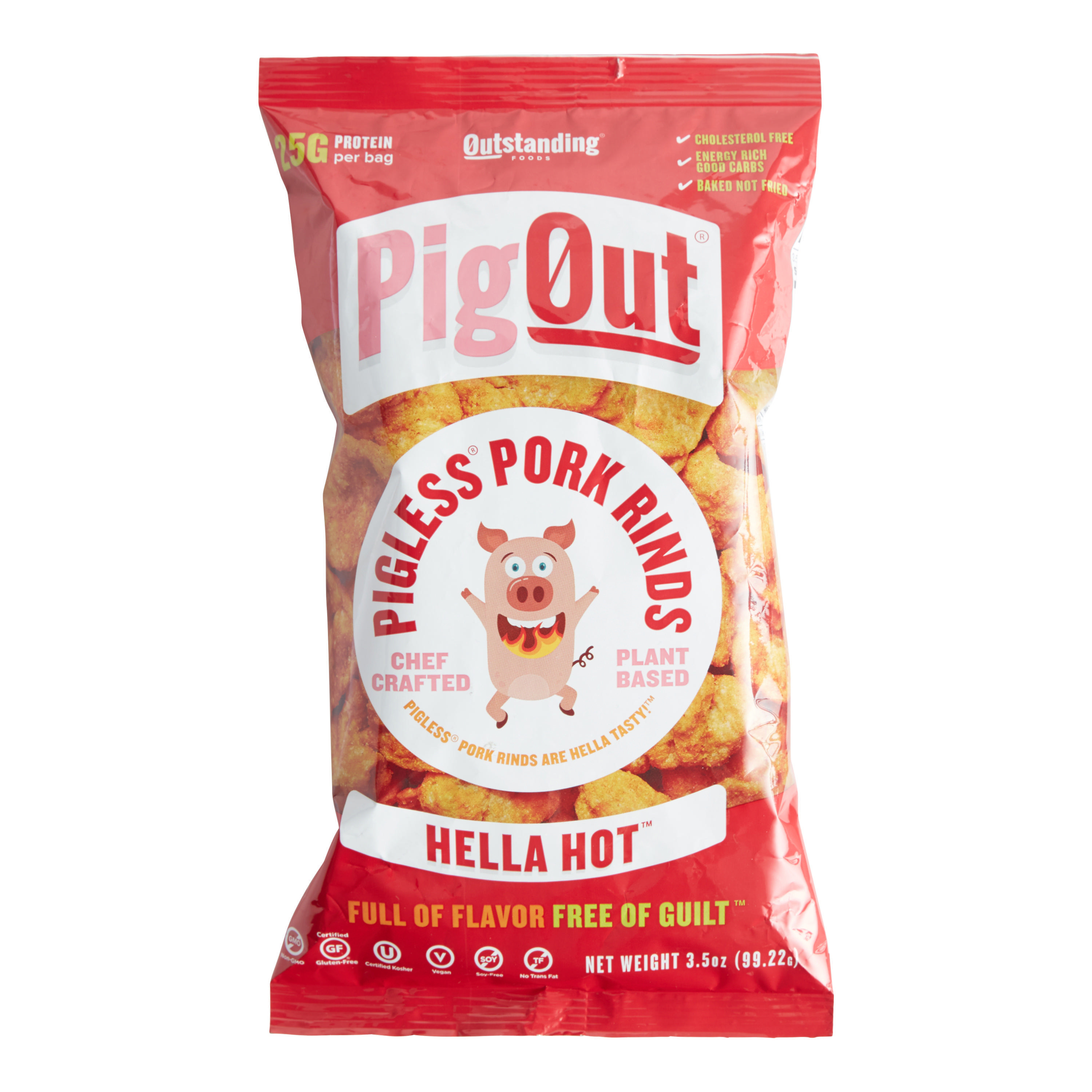 Pig Out Hella Hot Pigless Pork Rinds | World Market