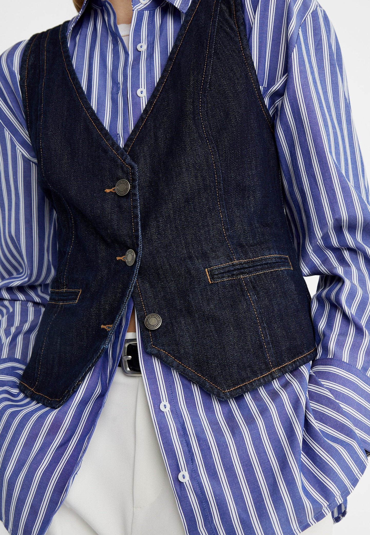 Denim waistcoat - Women's Waistcoats | Stradivarius United Kingdom | Stradivarius (UK)