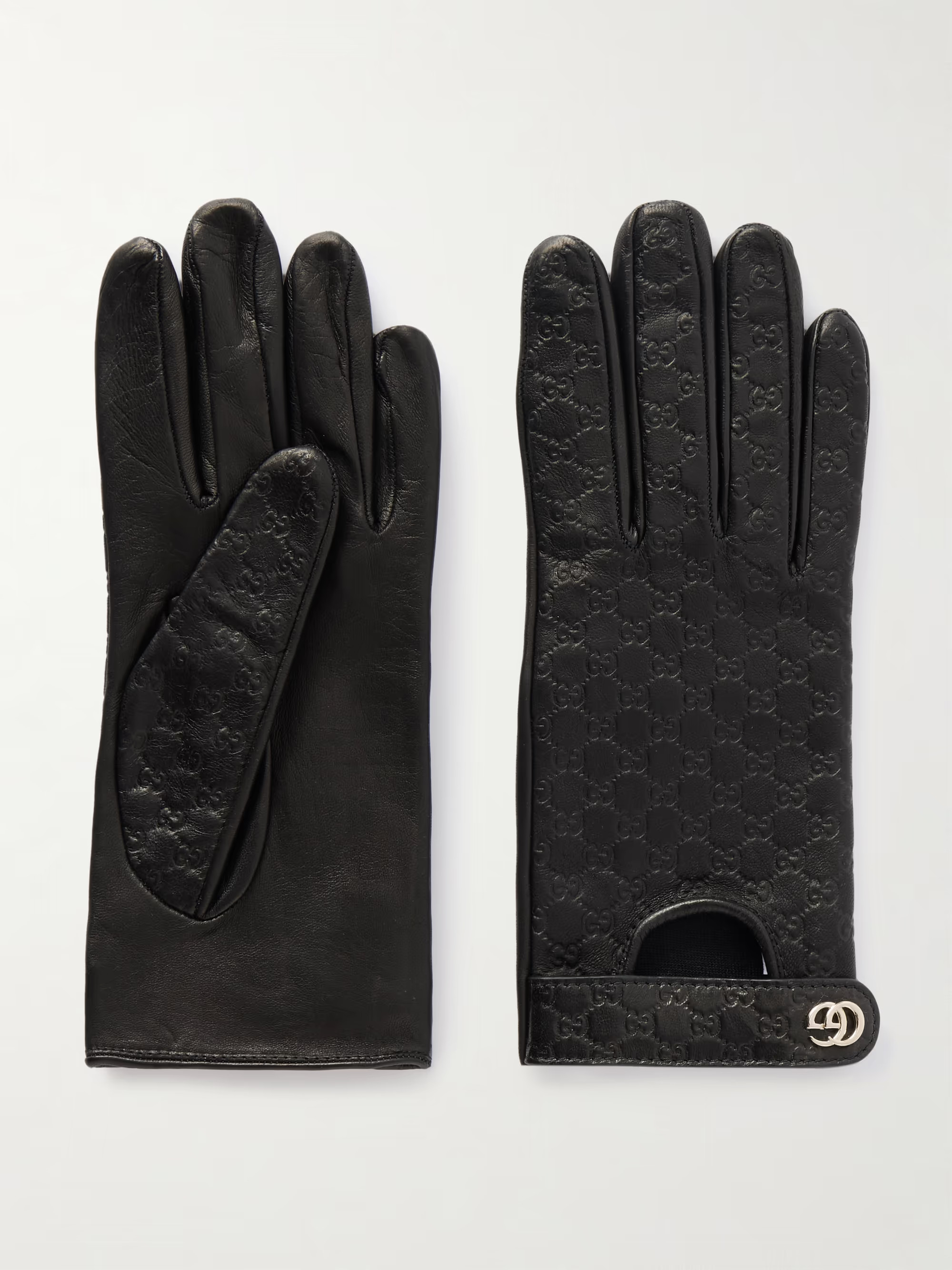 Debossed leather gloves | NET-A-PORTER (US)