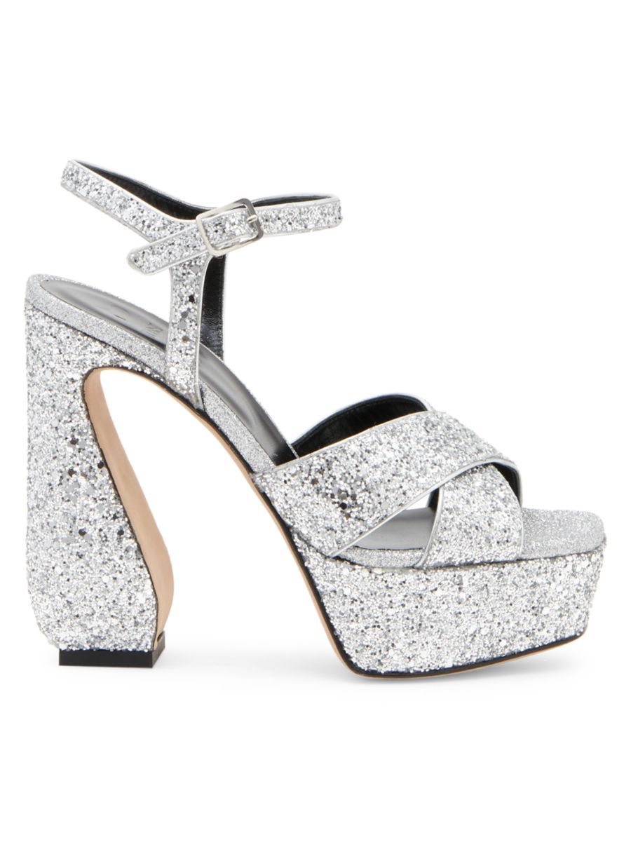 Si Rossi Glitter Platform Sandals | Saks Fifth Avenue