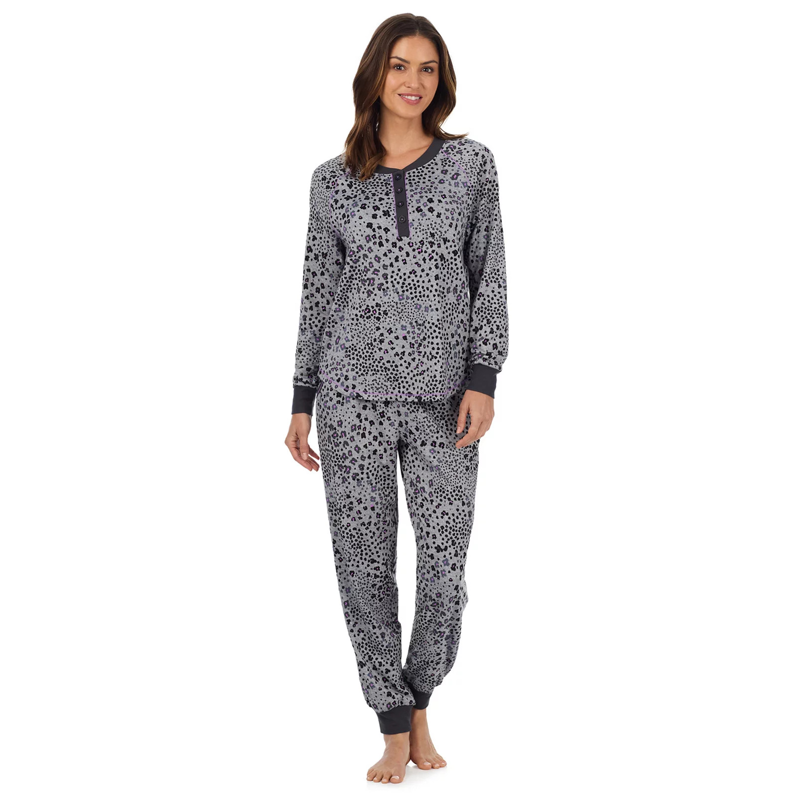Women's Cuddl Duds\u00ae Long Sleeve Pajama Top & Pajama Jogger Set | Kohl's