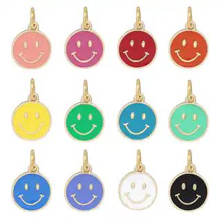 Enamel Smiley Face Charm Mix by Bead Landing™ | Michaels | Michaels Stores