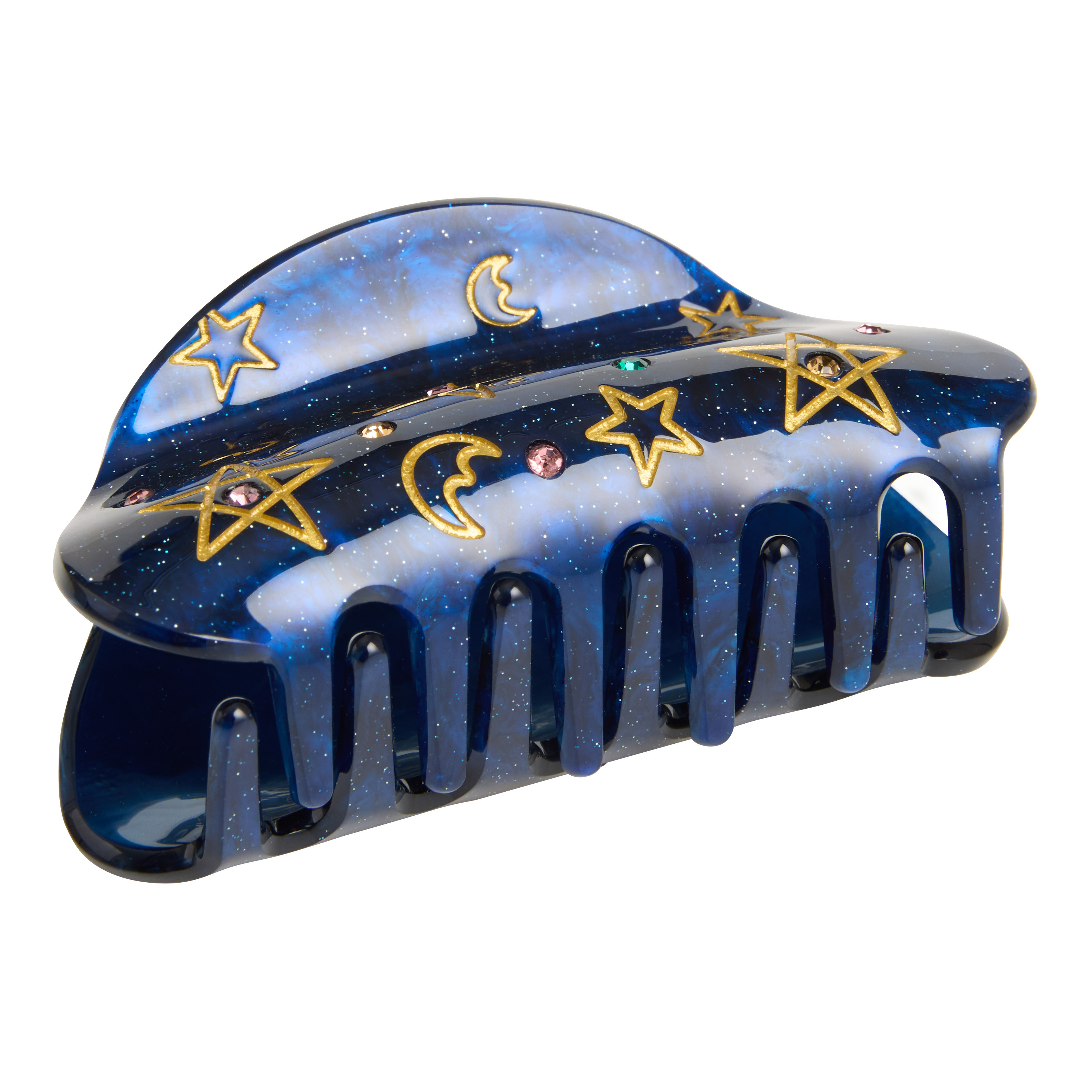 Blue and Gold Celestial Acrylic Claw Clip | World Market