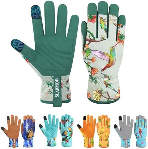 Leather-Gardening-Gloves for Women,Thorn-Proof Work-Gloves for Weeding,Digging,Planting,Pruning Y... | Amazon (US)