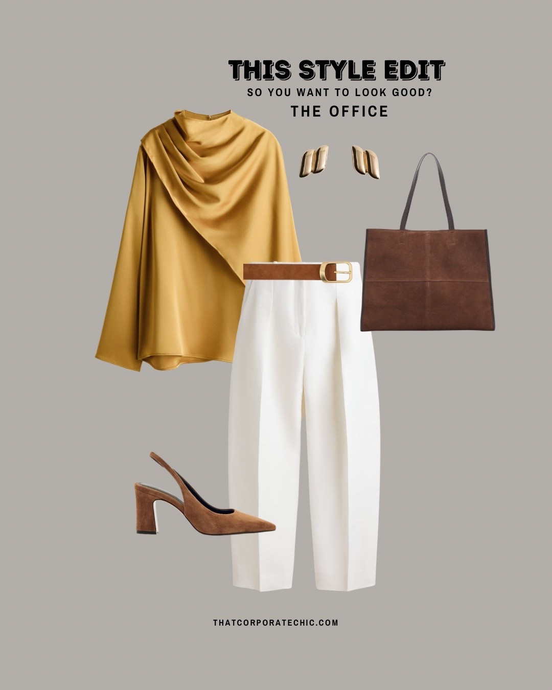 Spring workwear style- styling a statement blouse with white trousers and tan accessories
The blouse also comes in cream

Office style
What to wear to the office this spring 
Work blouse
Corporate outfit 
Thatcorporatechic

#LTKstyletip #LTKworkwear #LTKspring
