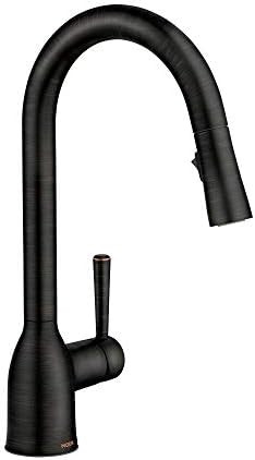 Moen 87233BRB Adler One-Handle High Arc Pulldown Kitchen Faucet with Power Clean, Mediterranean Bron | Amazon (US)