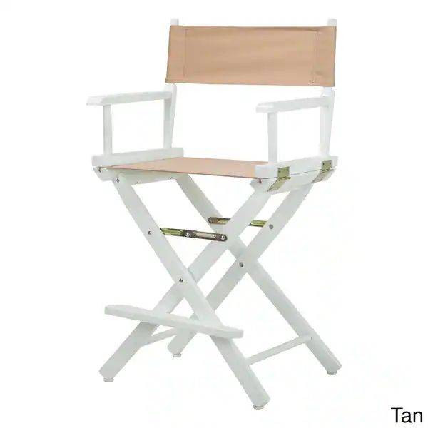 White Frame 24-inch Director's Chair - TanImage Gallery15 / 29Tap to ZoomSALEPrice InformationReg... | Bed Bath & Beyond