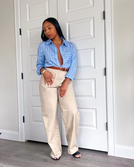 Blue and Khaki. The perfect combo 💙

#LTKfindsunder100 #LTKstyletip #LTKworkwear