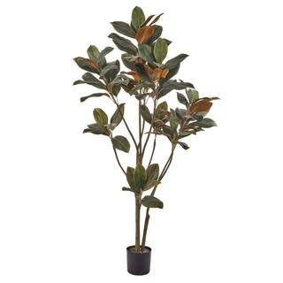 Regency International 4 ft. Artificial Magnolia Leaf Tree in Pot MTF23629-GRBR - The Home Depot | The Home Depot