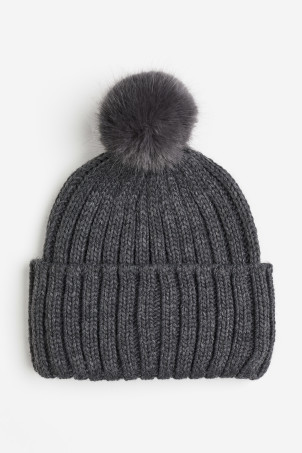 Rib-knit Pompom Hat | H&M (US + CA)