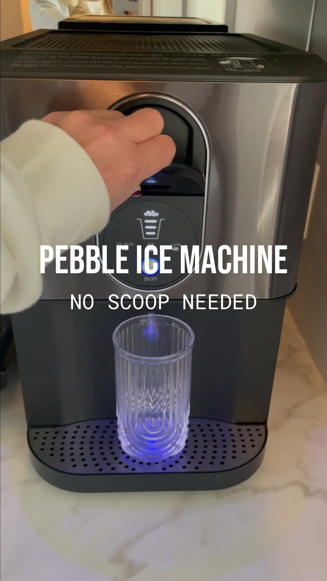 Pebble ice machine no scoop 
Easy set up no water tank. 

#LTKVideo #LTKhome