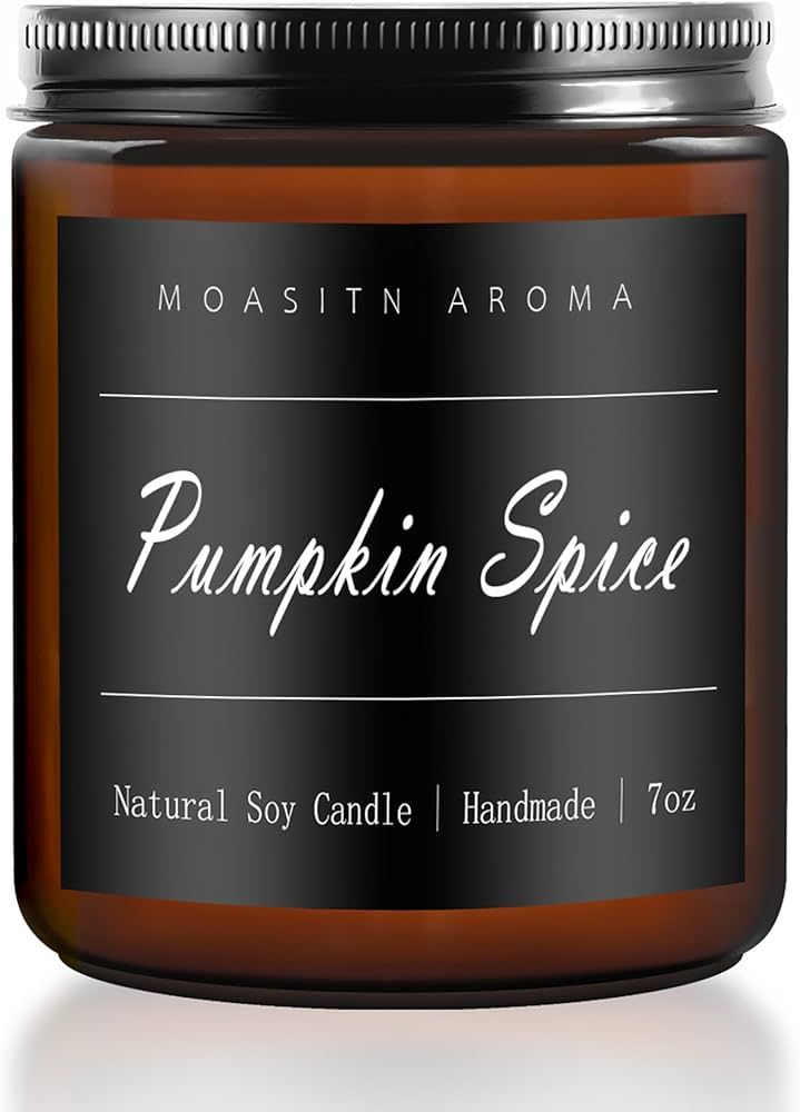 Pumpkin Spice Scented Candles for Home| Natural Soy Fall Candle| Handmade Long Lasting Aromathera... | Amazon (US)