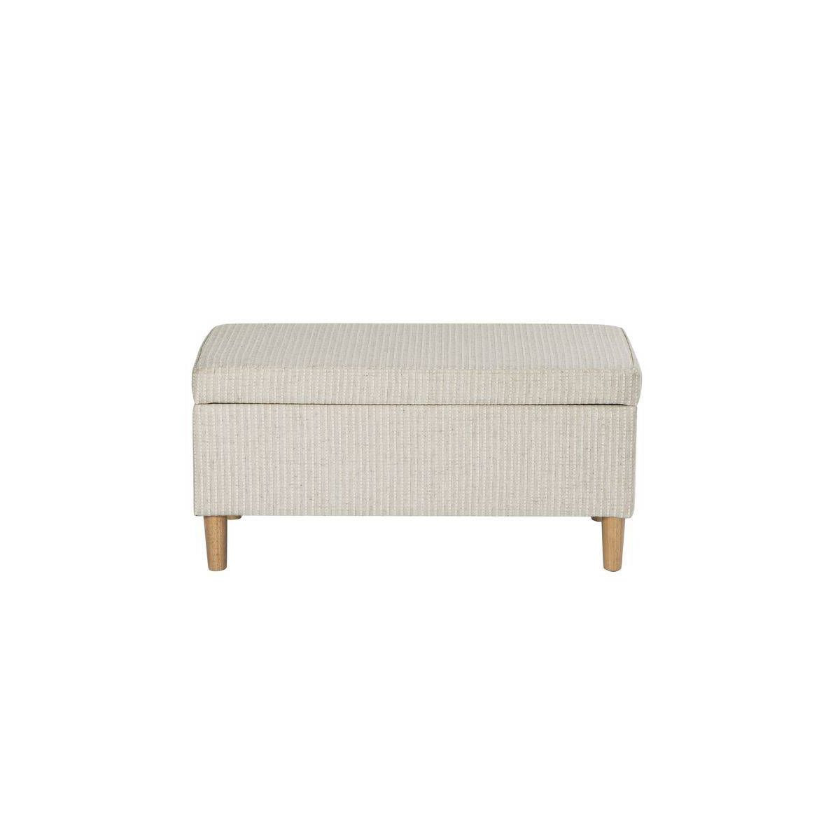 HomePop Malmo Bench White Woven Striped | Target