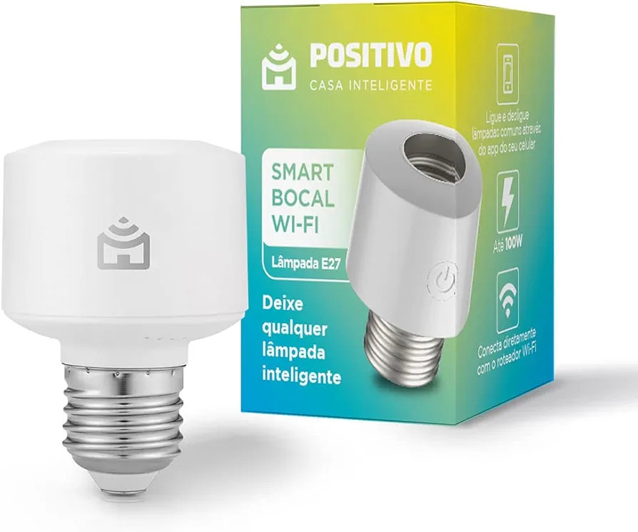 Smart Bocal Wi-Fi Positivo Casa Inteligente, Soquete E27, 100W, Branco, Bivolt - Compatível com ... | Amazon (BR)