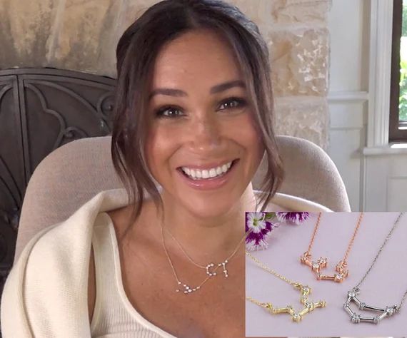 Meghan Markle's Zodiac Necklaces Zodiac Sign Necklace for Astrology 18k Real Gold on 925K Silver ... | Etsy (US)