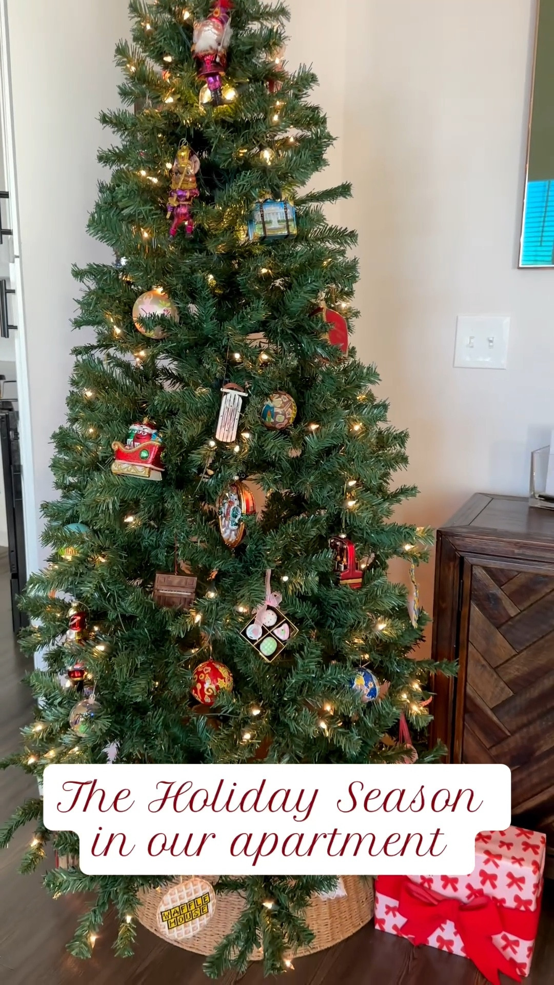 Happy Holidays!! We are BIG “decorate early” folks, and absolutely adore how cheerful our apartment becomes once the Christmas decorations are up!! This year, we decorated our tree with ornaments we’ve collected over the years. It’s my favorite part of the room!! ❤️🎄

#LTKHome #LTKHoliday