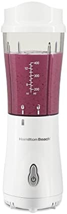 Hamilton Beach Personal Blender for Shakes and Smoothies with 14oz Travel Cup and Lid, White (51101V | Amazon (US)