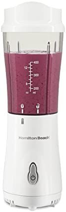 Hamilton Beach Personal Blender for Shakes and Smoothies with 14oz Travel Cup and Lid, White (511... | Amazon (US)