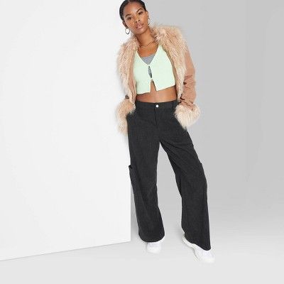Women's Low-Rise Relaxed Corduroy Cargo Pants - Wild Fable™ | Target