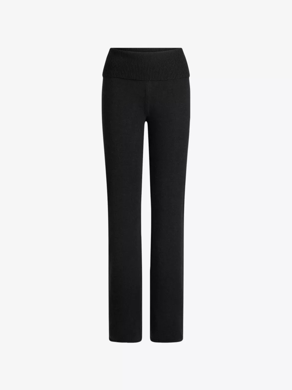 Foldover-Waistband Straight-Leg Wool-Blend Trousers | Selfridges