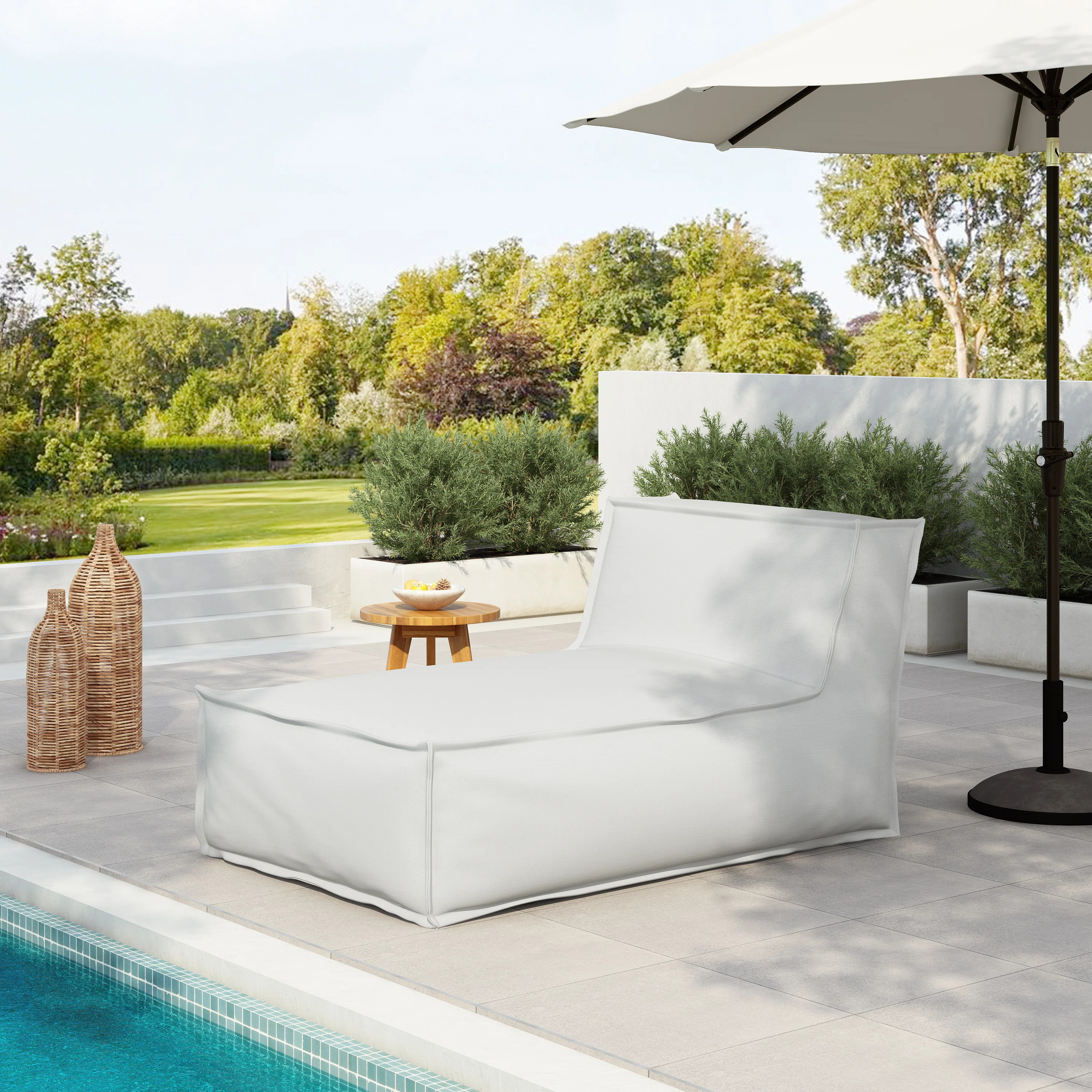 Carl Outdoor Bean Bag Lounge Chair With Removable Cover | Wayfair North America