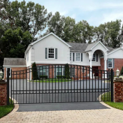 Steel Single Swing Driveway Gate - PARIS Style | Wayfair North America