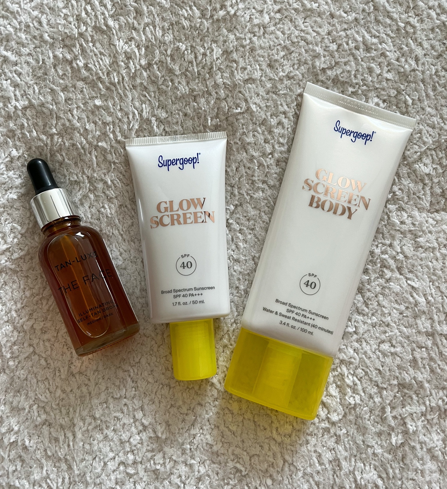 Revolve 20% off sale today only! 
Supergoop glow screen
Tan Lux face drops 
Supergoop glow screen body 

#LTKbeauty #LTKsalealert #LTKSale